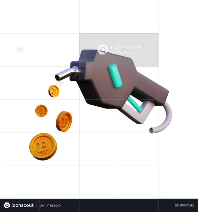 Bitcoin pump  3D Icon