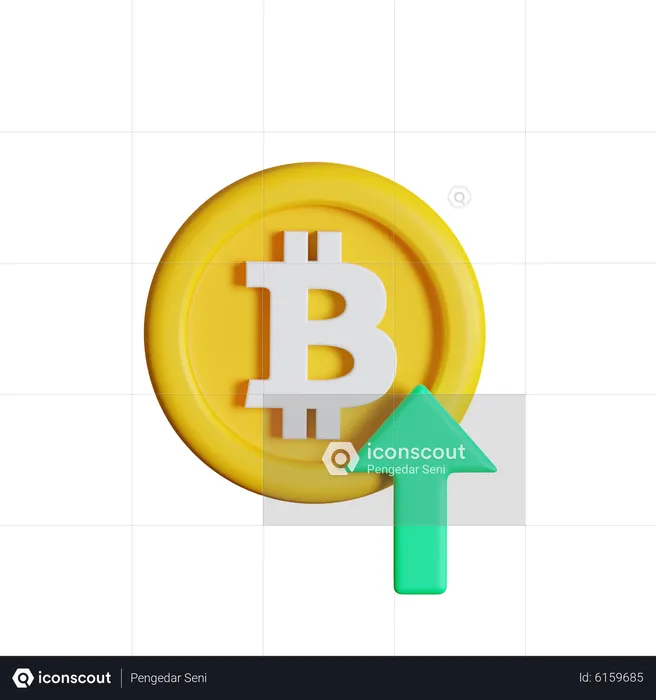 Bitcoin Rate High  3D Icon