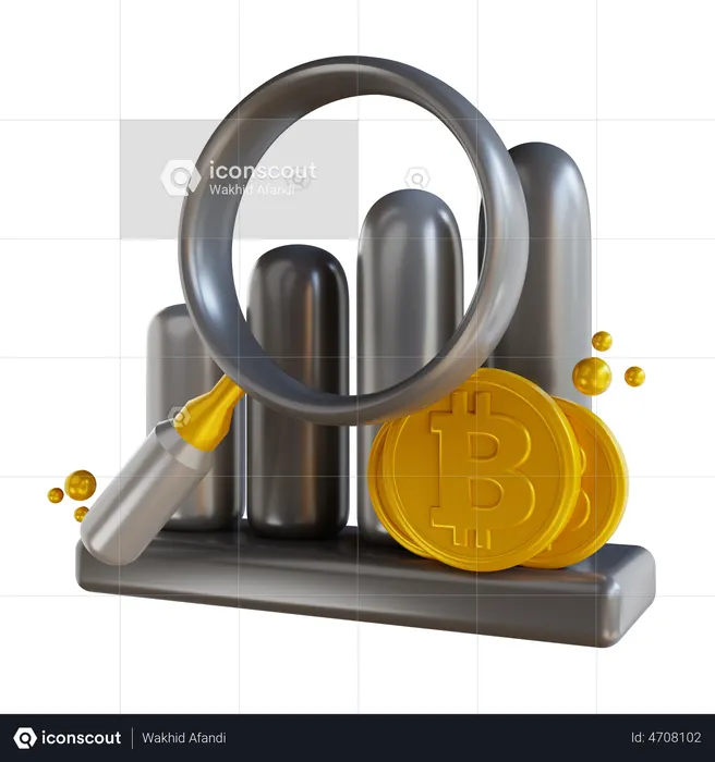 Recherche sur les bitcoins  3D Icon