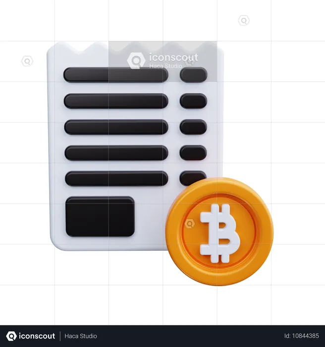 Bitcoin report  3D Icon