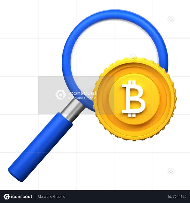 Bitcoin Research  3D Icon