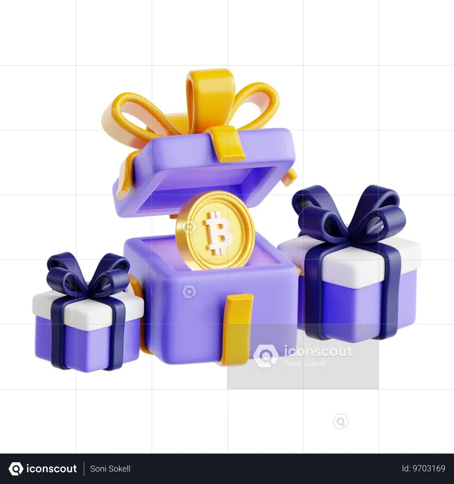 Bitcoin Reward  3D Icon