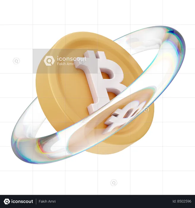 Bitcoin Ring  3D Icon