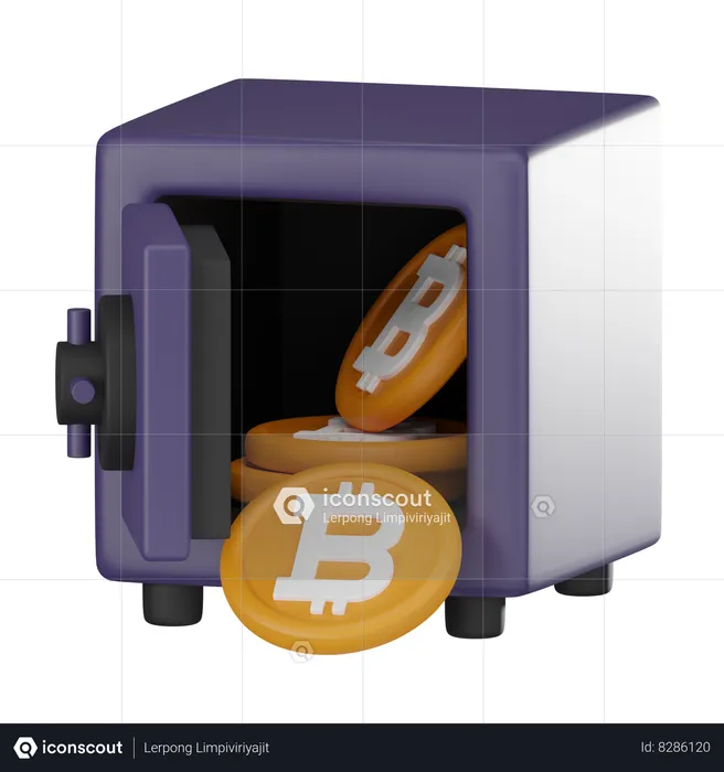 Bitcoin en sécurité  3D Icon