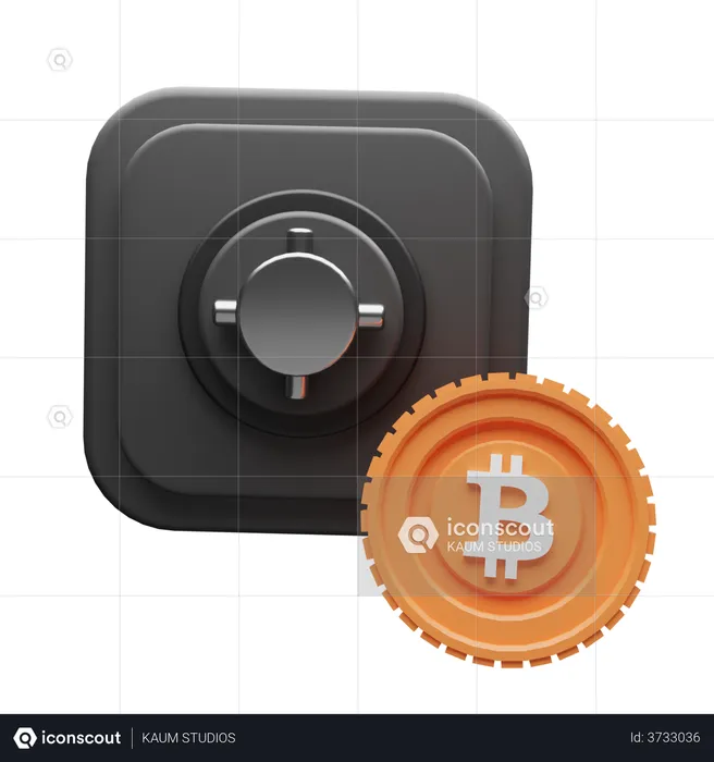 Bitcoin Safe  3D Illustration