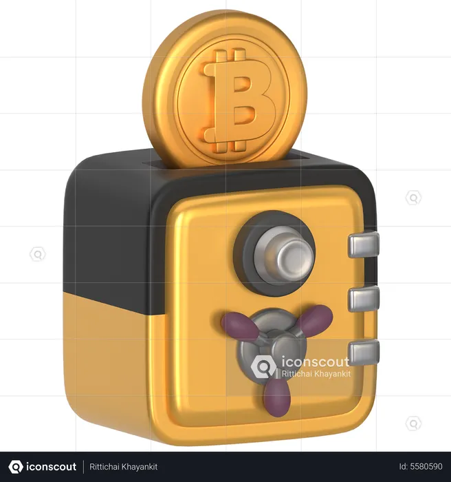 Bitcoin Safebox  3D Icon