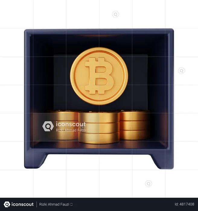 Bitcoin Saving  3D Icon