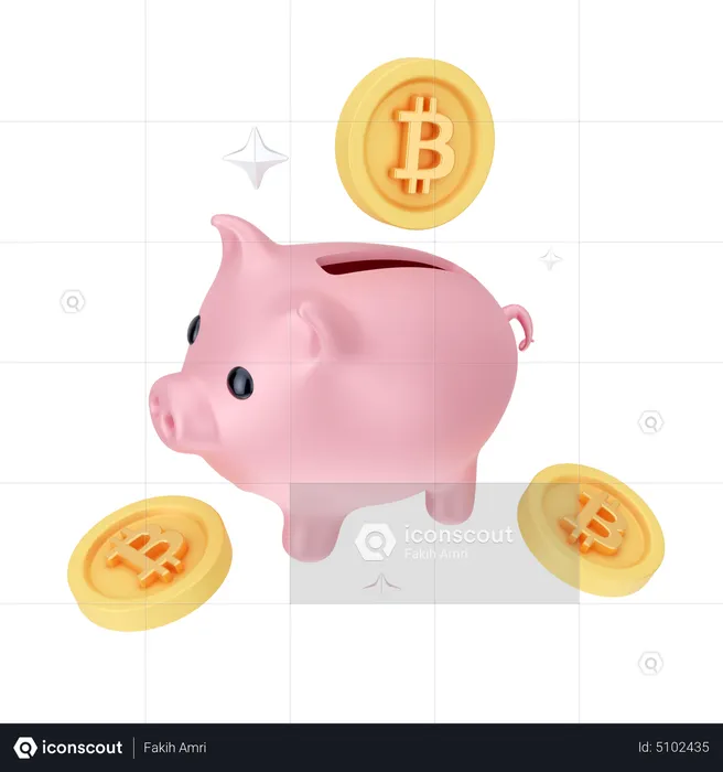 Bitcoin Savings  3D Icon