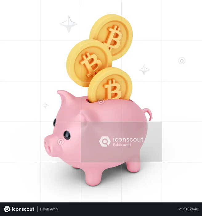 Bitcoin Savings  3D Icon