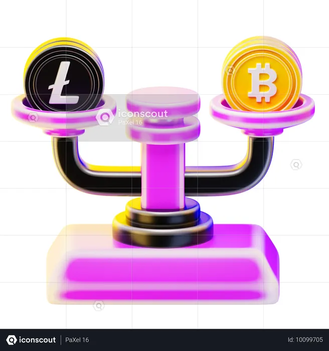 비트코인 규모  3D Icon