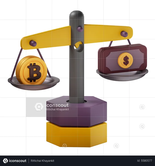 Bitcoin Comparison  3D Icon