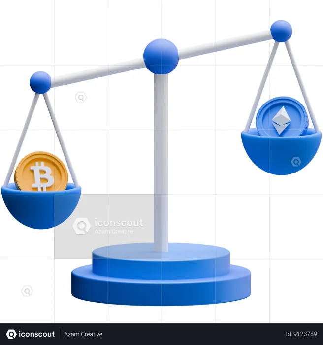 Bitcoin Scales  3D Icon