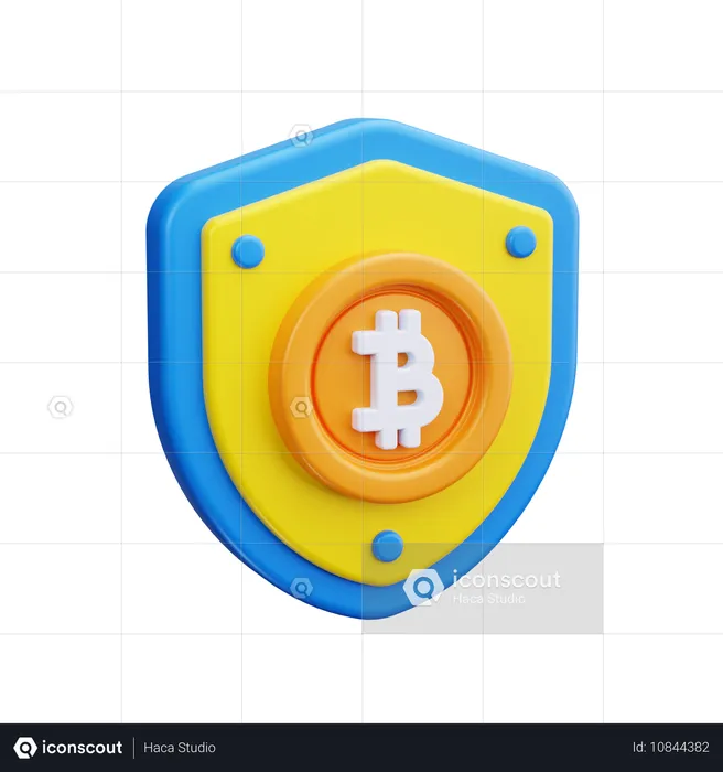 Bitcoin-Schild  3D Icon