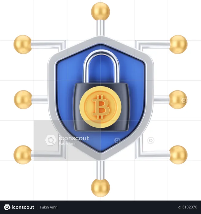 Bitcoin-Schild  3D Icon