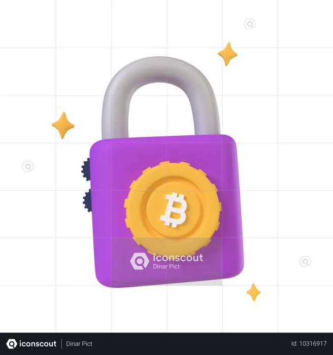 Bitcoin-Schutz  3D Icon