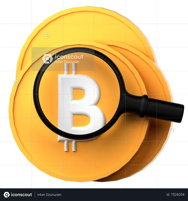 Bitcoin Search  3D Icon