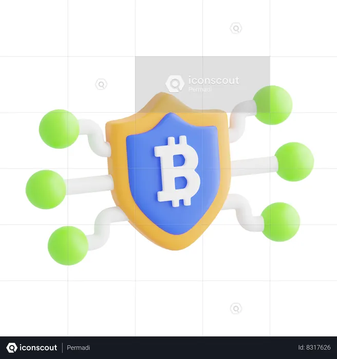 Sécurité Bitcoin  3D Icon