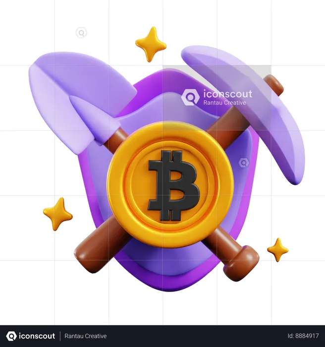 Sécurité Bitcoin  3D Icon