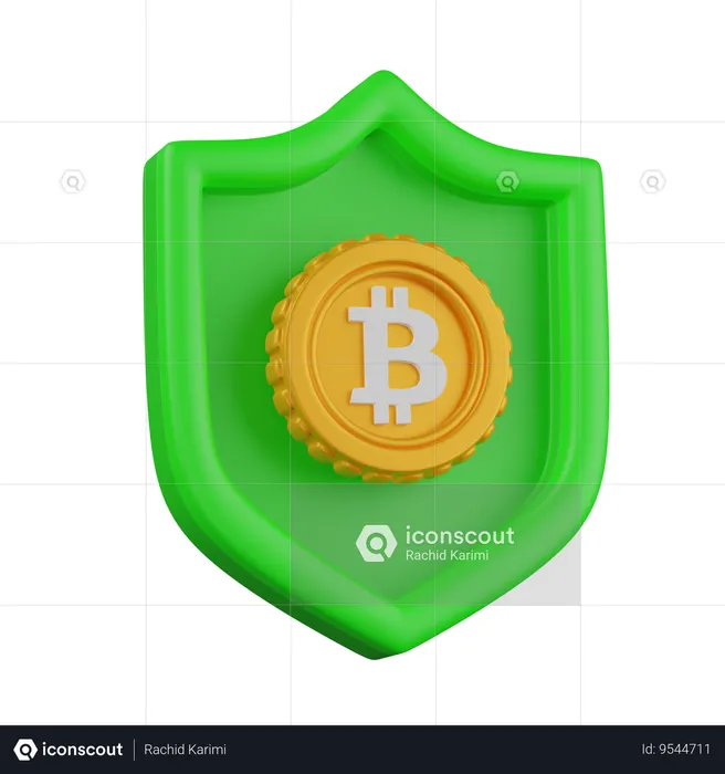 Bitcoin Security  3D Icon
