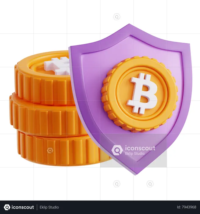 Bitcoin Security  3D Icon