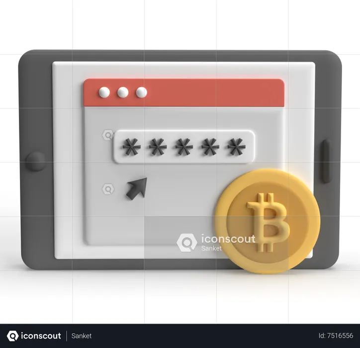 Bitcoin Security  3D Icon