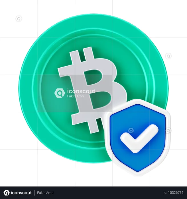 Segurança bitcoin  3D Icon