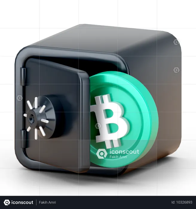 Segurança bitcoin  3D Icon