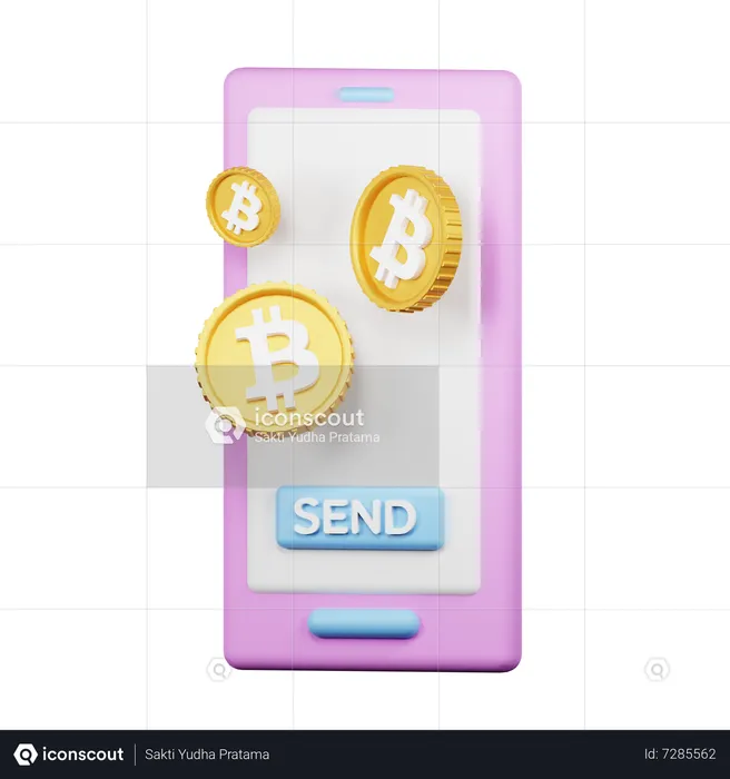 Bitcoin Selling  3D Icon