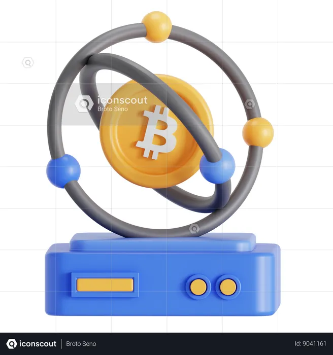 Bitcoin server  3D Icon