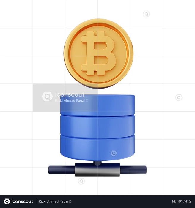 Bitcoin Server Connection  3D Icon