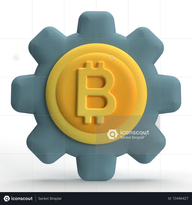 Paramètre Bitcoin  3D Icon