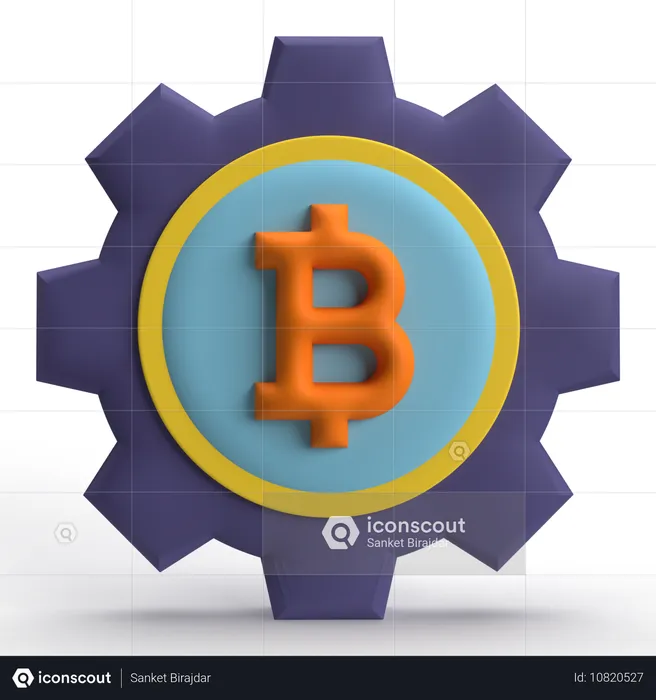 Bitcoin Setup  3D Icon