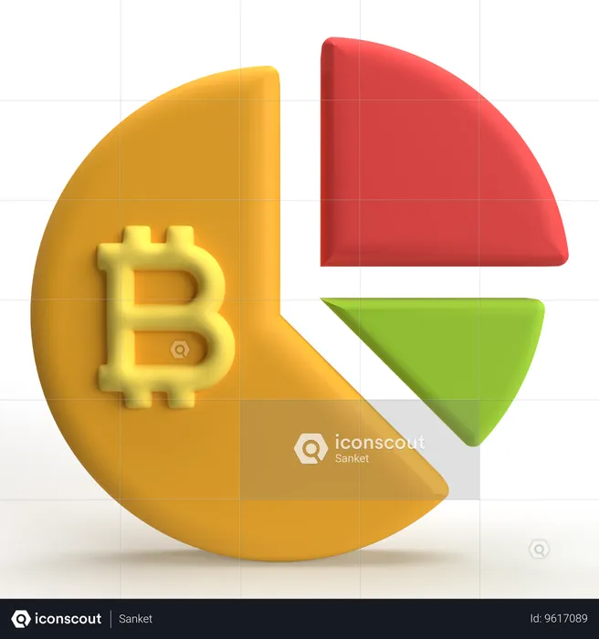 Bitcoin Share  3D Icon