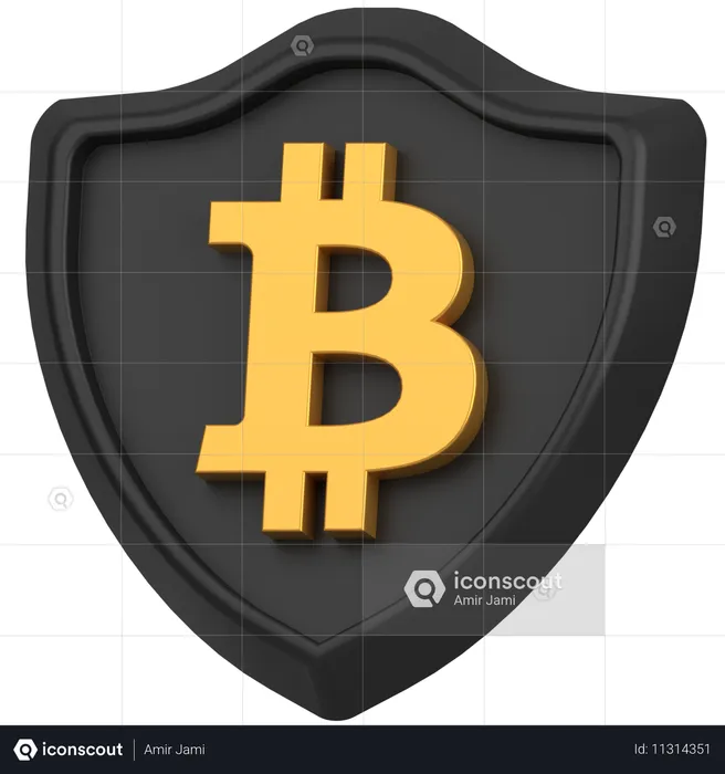 ビットコインシールド  3D Icon