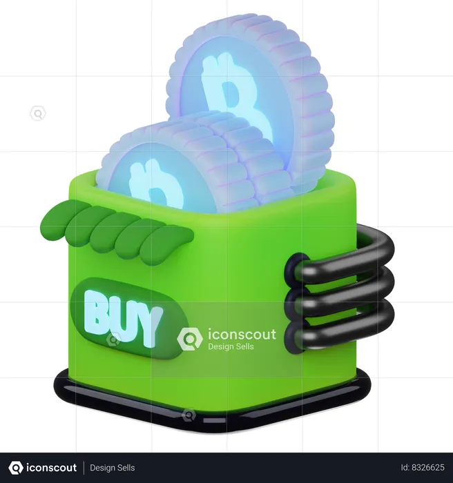 Bitcoin Shop  3D Icon