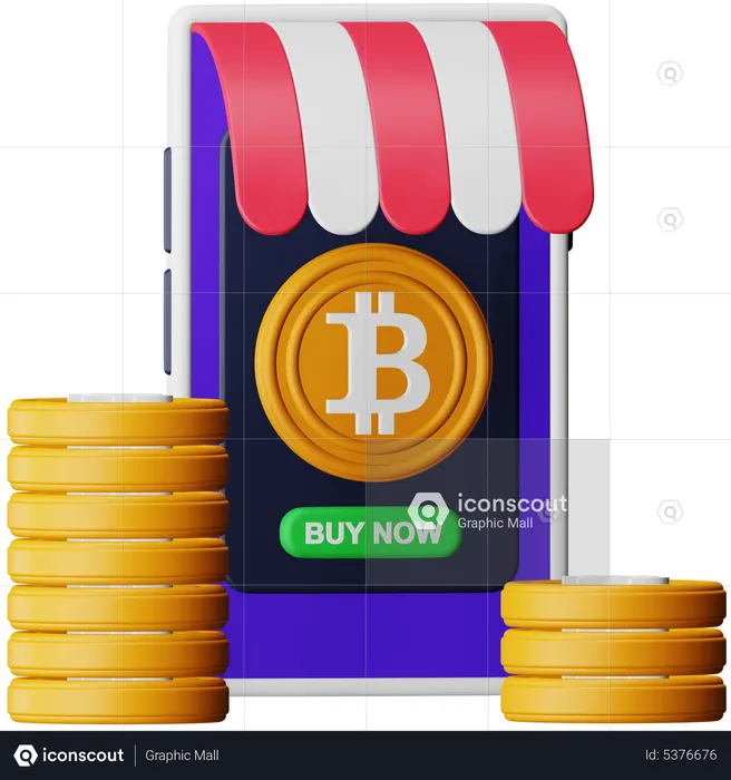 Boutique Bitcoin  3D Icon