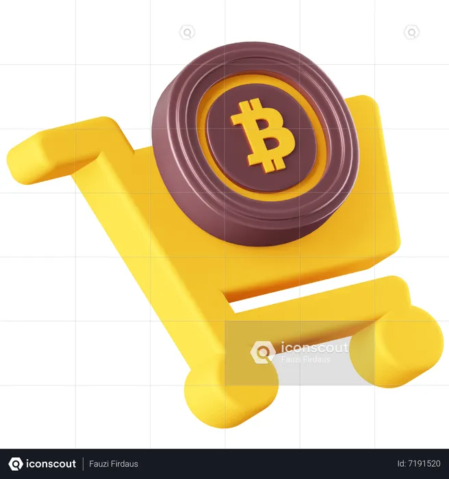 Bitcoin-Shopping  3D Icon