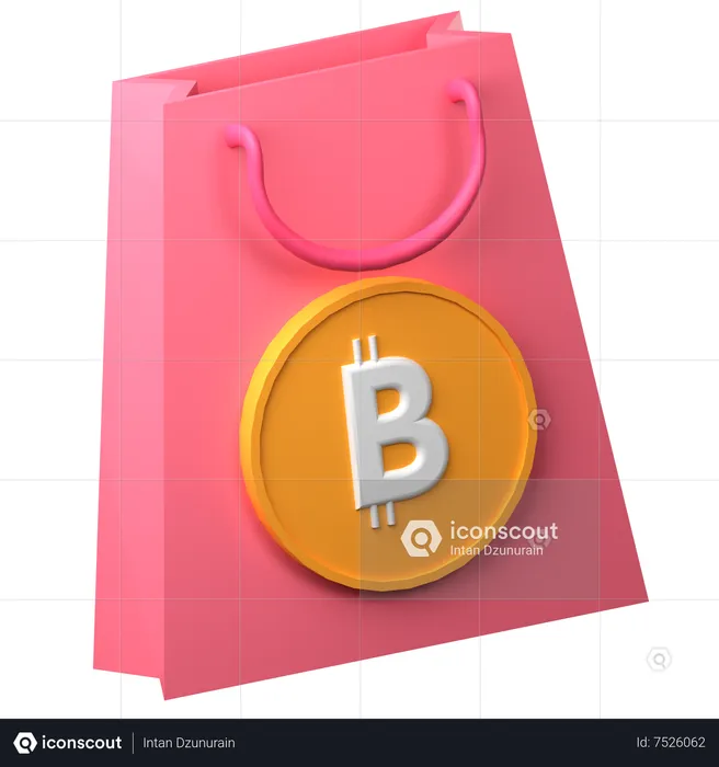 Bitcoin-Shopping  3D Icon