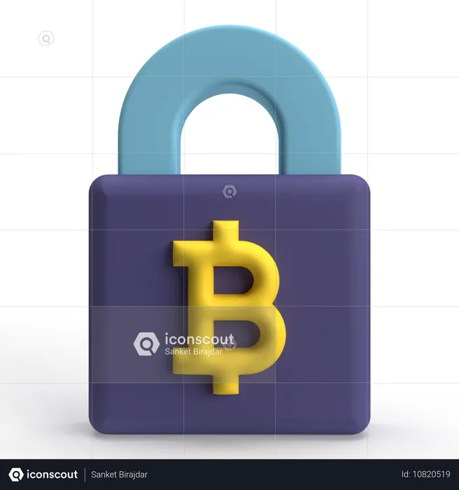 Bitcoin-Sicherheit  3D Icon