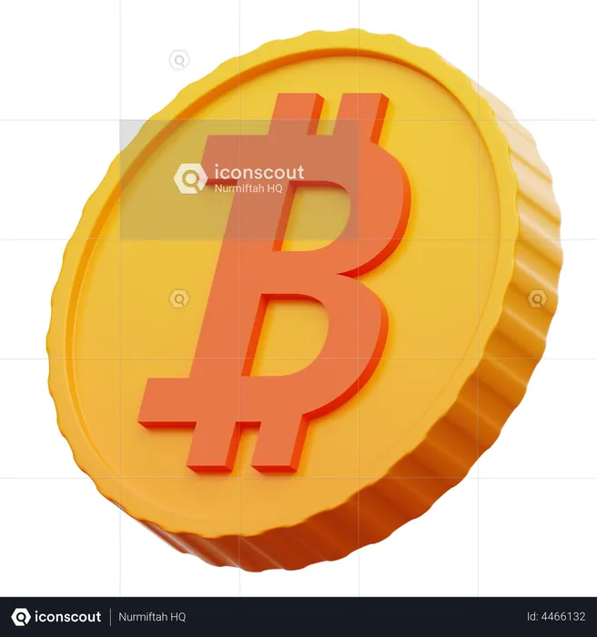 Bitcoin Sign  3D Illustration