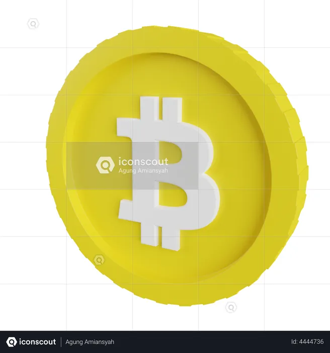 Bitcoin Sign  3D Illustration