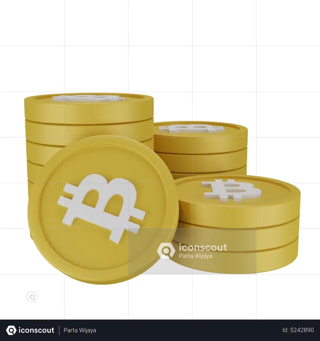 Bitcoin Stack  3D Icon