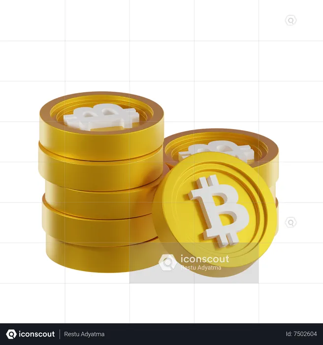 Bitcoin Stack  3D Icon