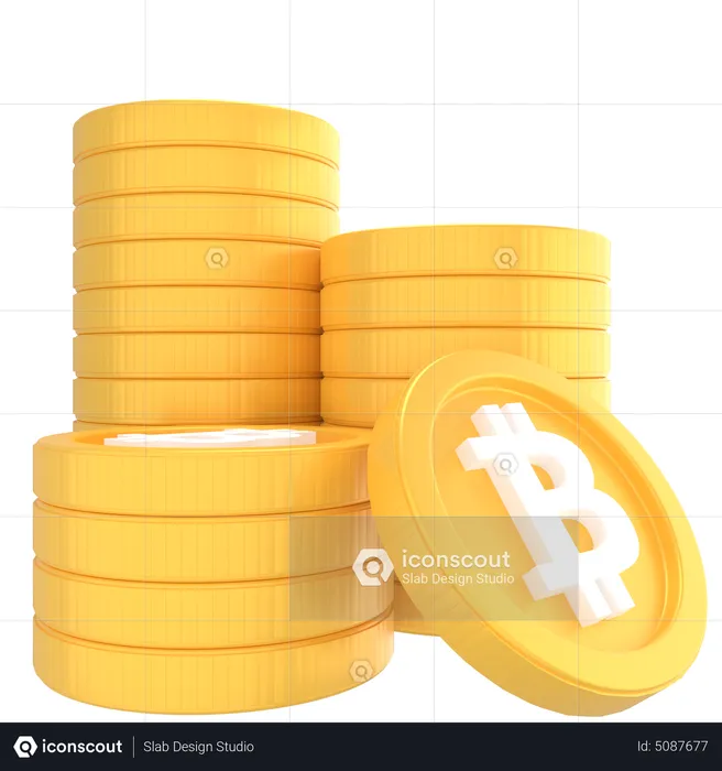 Bitcoin Stack  3D Icon