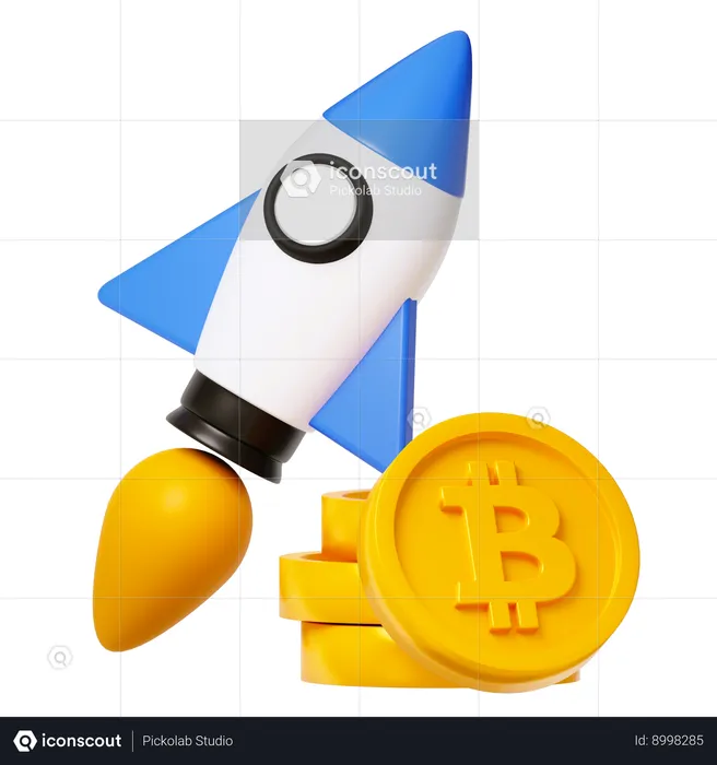 Bitcoin Startup  3D Icon