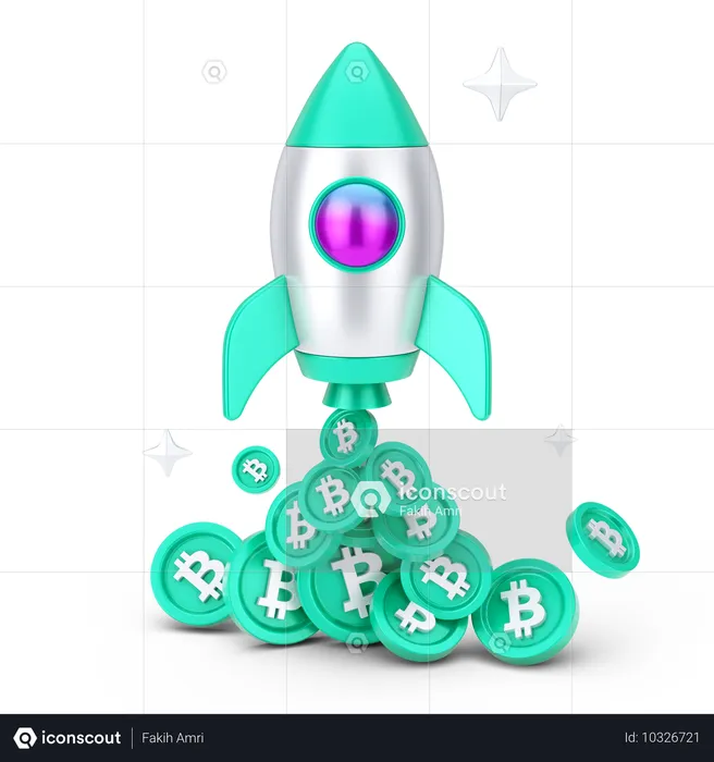 Inicialização de bitcoin  3D Icon