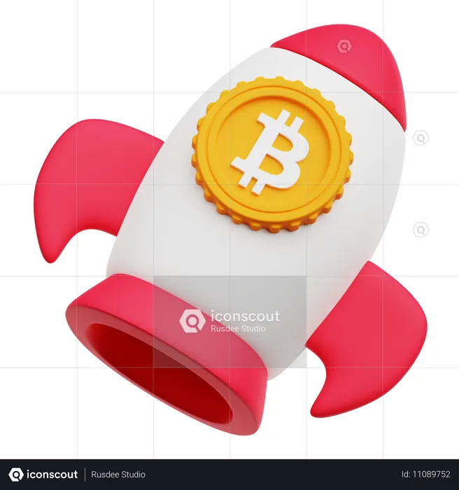 Bitcoin Startup  3D Icon