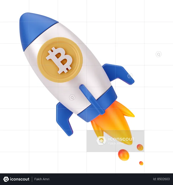 Bitcoin Startup  3D Icon