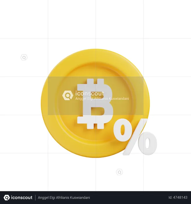 Bitcoin-Steuer  3D Illustration
