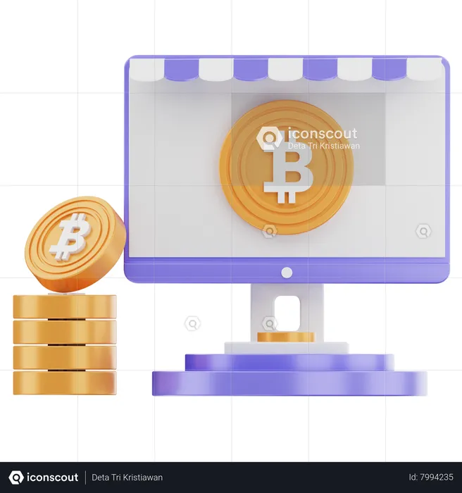 Bitcoin Store  3D Icon